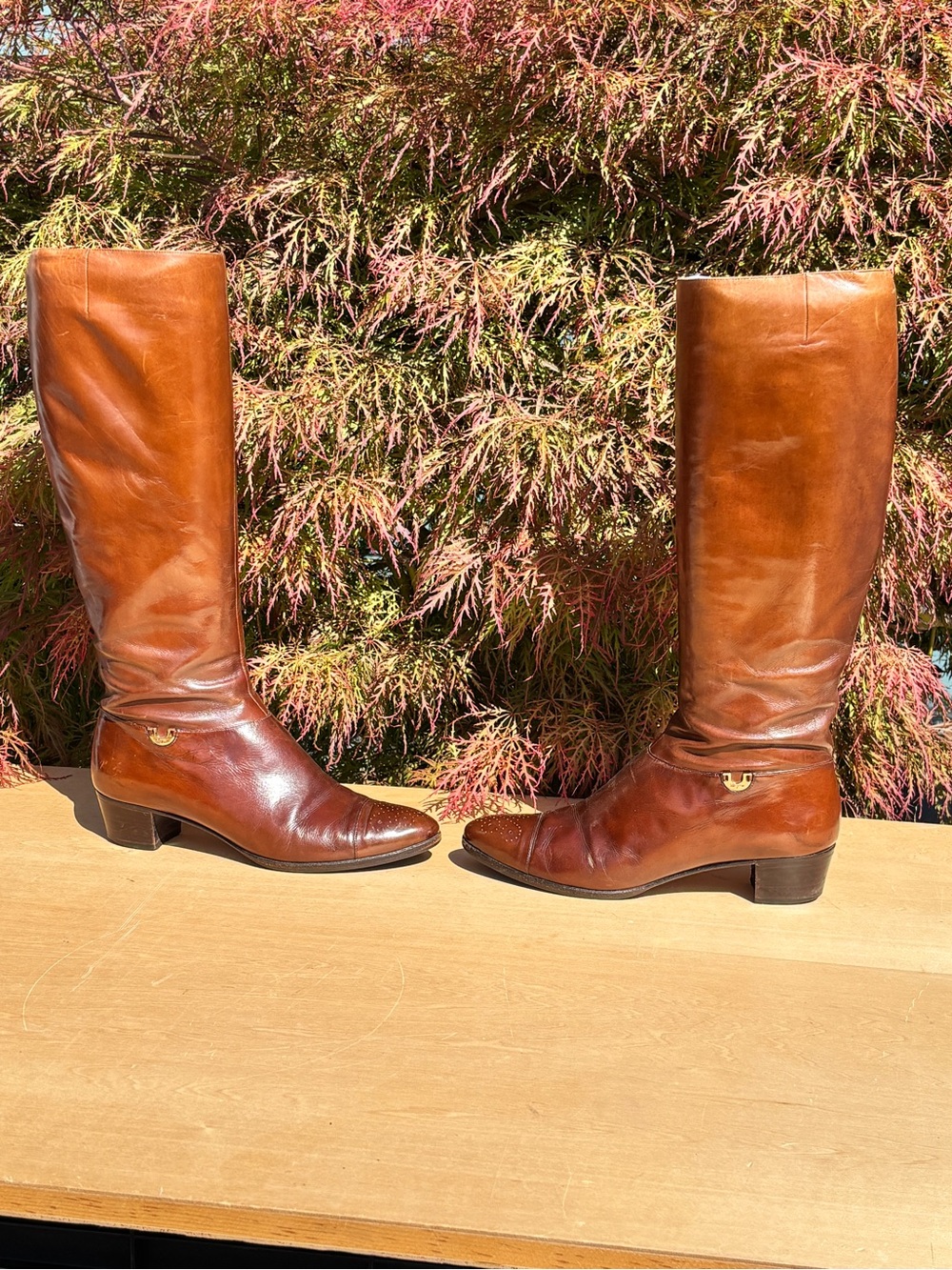 Vintage Salvatore Ferragamo For Saks Fifth Avenue Leather Boots Size 7 AAA - Picture 3 of 13